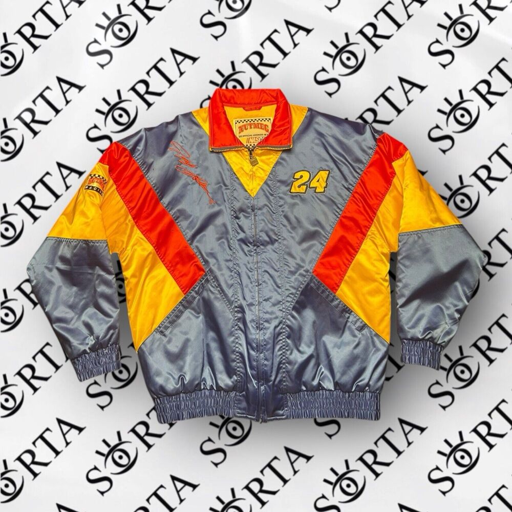 VTG 90s/Y2K NASCAR Jeff Gordon #24 Nutmeg Racing Puffer Jacket Size L